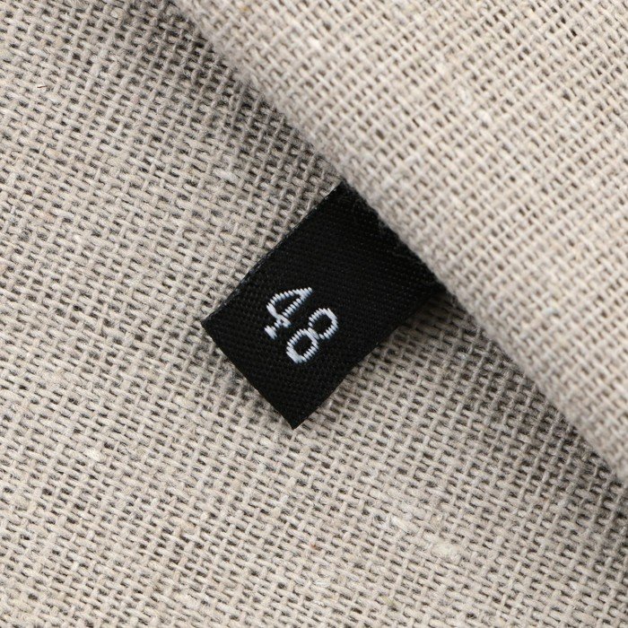 Нашивка текстильная «48», 4.6 х 1.1 см, цвет чёрный