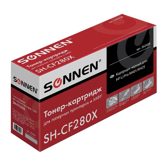 Картридж SONNEN CF280X для HP LaserJet Pro M401/MFP-M425dw/M425dn (6500k), черный