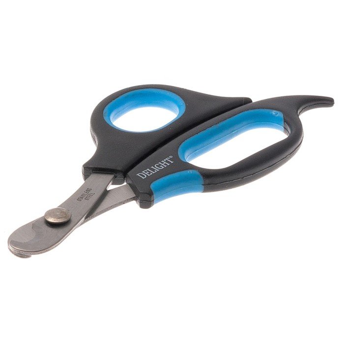 Когтерез-ножницы DeLIGHT, прямой, 19,9 см, чёрно-синий