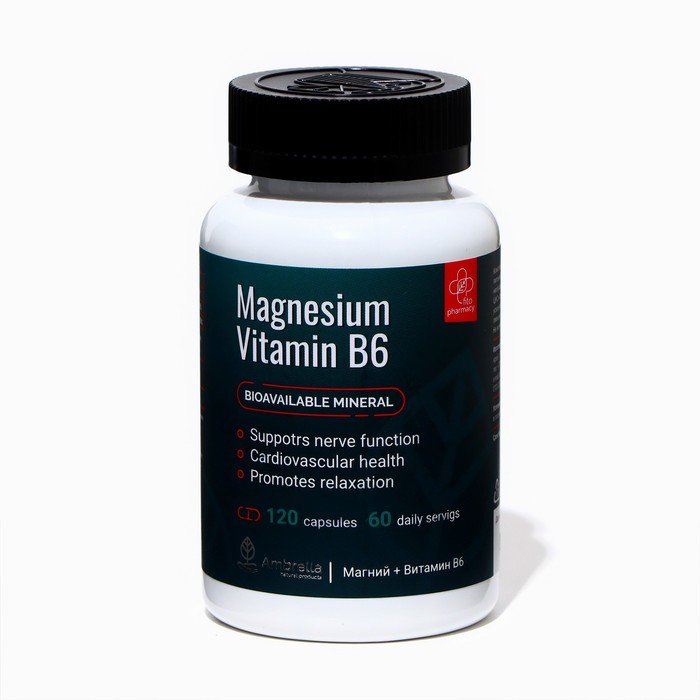 Источник магния и витамна В6 Magnesium B6, 120 капсул