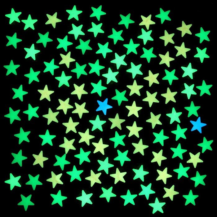 Набор светящегося декора "Звезды" цветные микс