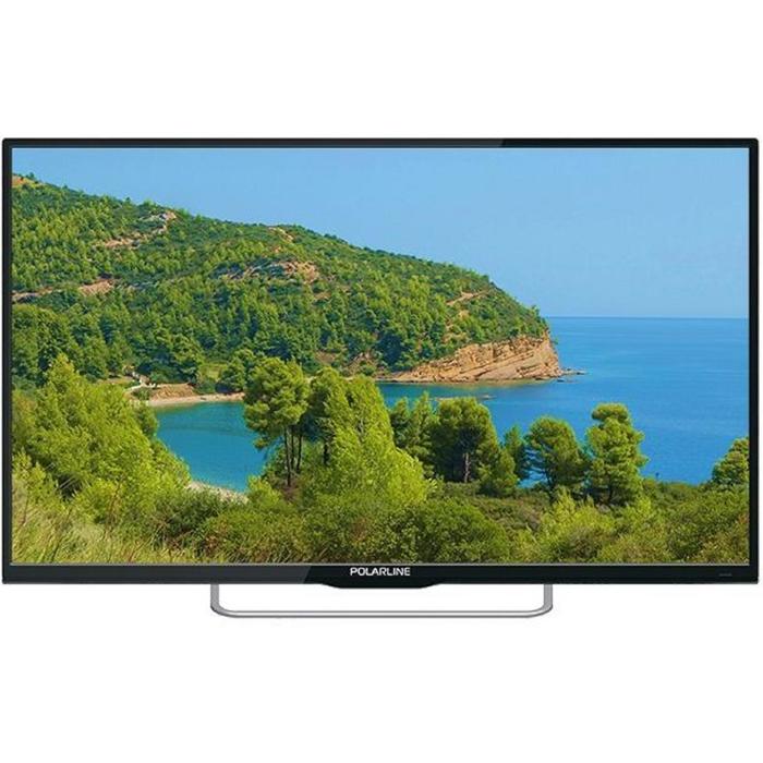 Телевизор PolarLine 32PL14TC-SM, 32", 1366х768, DVB-T2/C, 3xHDMI, 2xUSB, SmartTV, чёрный