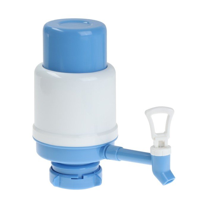 Помпа для воды LESOTO Comfort, механическая, под бутыль от 11 до 19 л, голубая