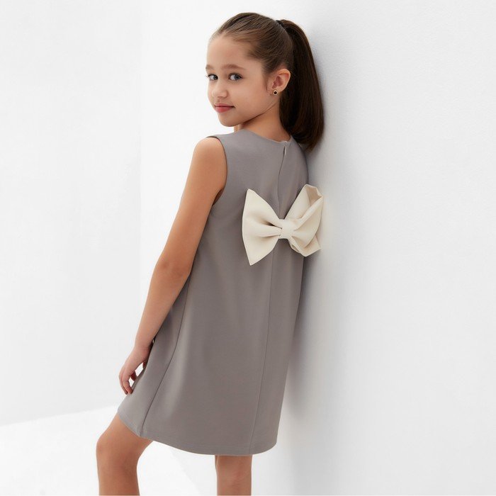 Платье для девочки MINAKU: PartyDress, цвет серый, рост 140 см