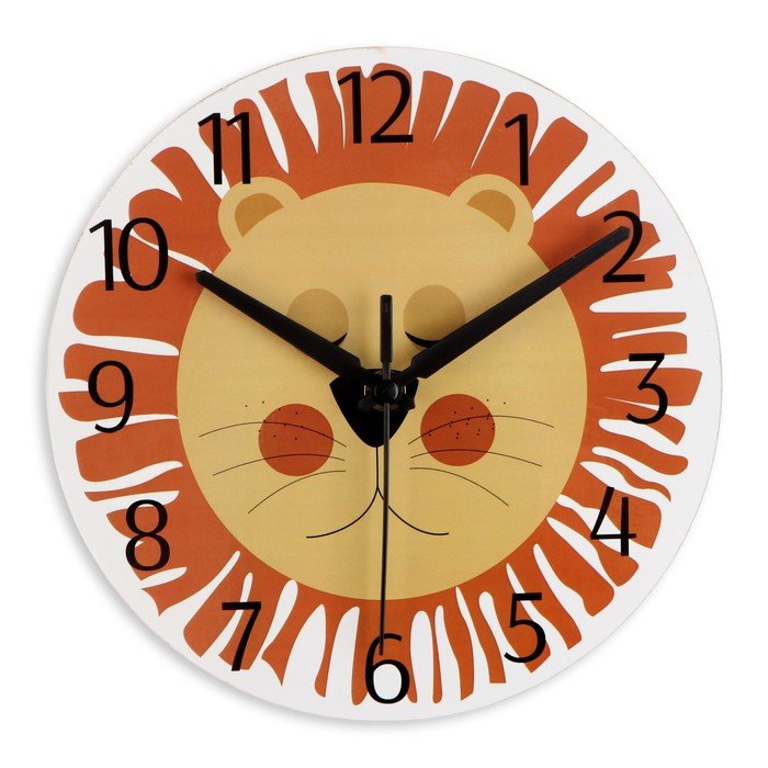 Часы настенные "Лёва", дискретный ход, d-23.5 см, 1 АА