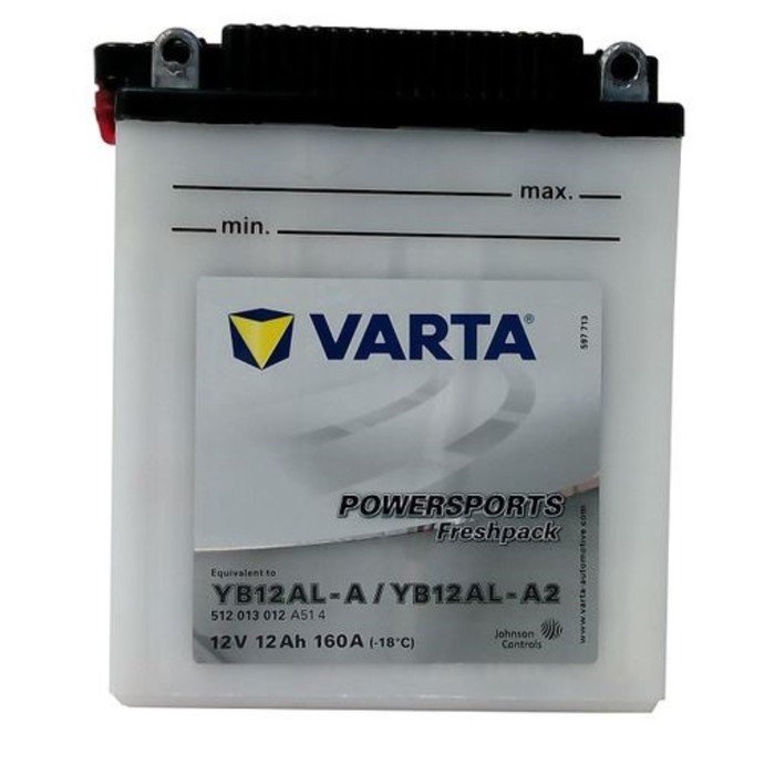 Аккумуляторная батарея Varta 12 Ач Moto 512 015 012 (YB12A-B), прямая полярность