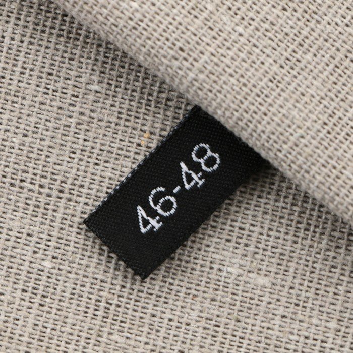 Нашивка текстильная «46-48», 5 х 1.1 см, цвет чёрный