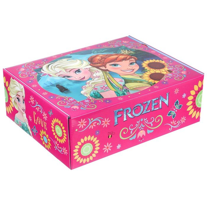 Складная коробка с игрой, 31,2 х 25,6 х 16,1 см "Анна и Эльза" ,Холодное сердце