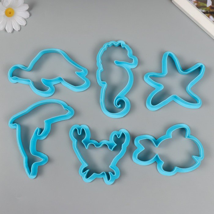 Каттеры для полимерной глины "Морские животные" набор 6 шт