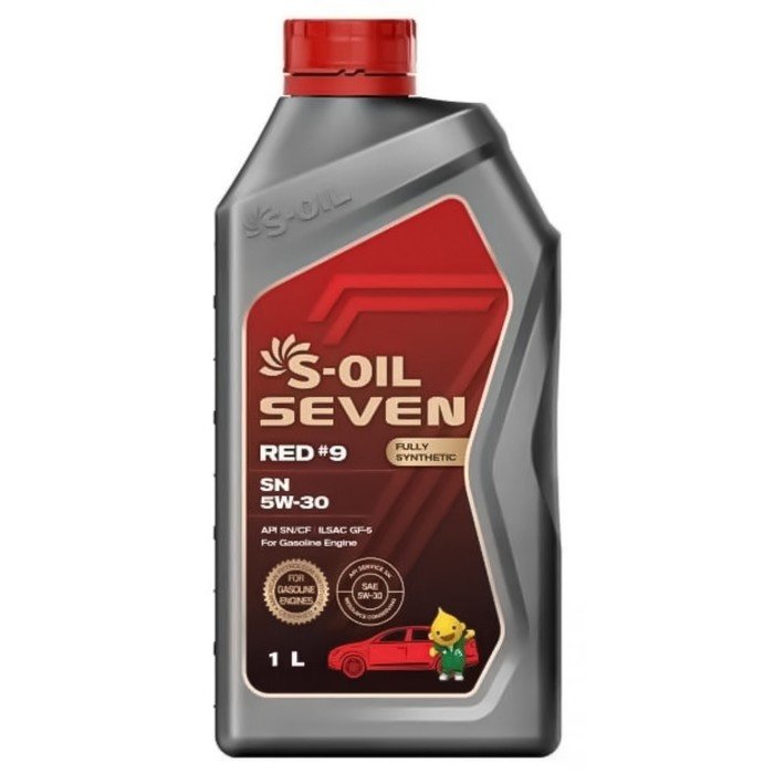 Автомобильное масло S-OIL 7 RED #9 SN 5W-30 синтетика, 1 л