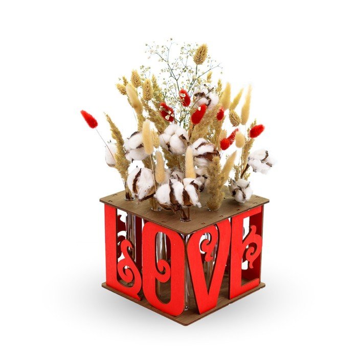 Сборная ваза для цветов с колбами «Подарок любимым»