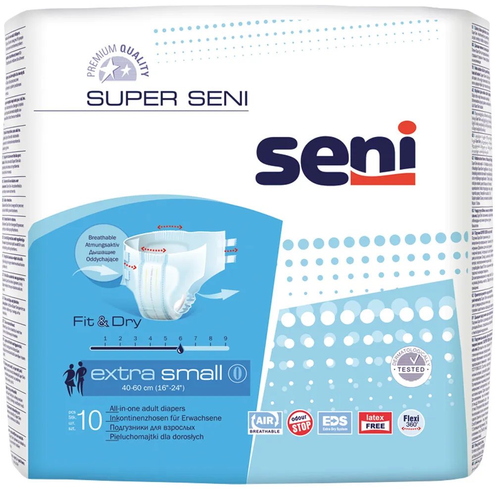 Подгузники для взрослых Super Seni extra small (обхват 40-60 см) 10 шт.