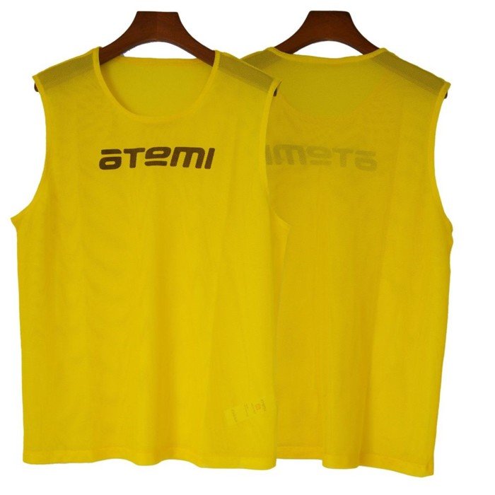 Манишка тренировочная детская Atemi, цвет желтый, ATRB-001JSS23-YLW, размер 152