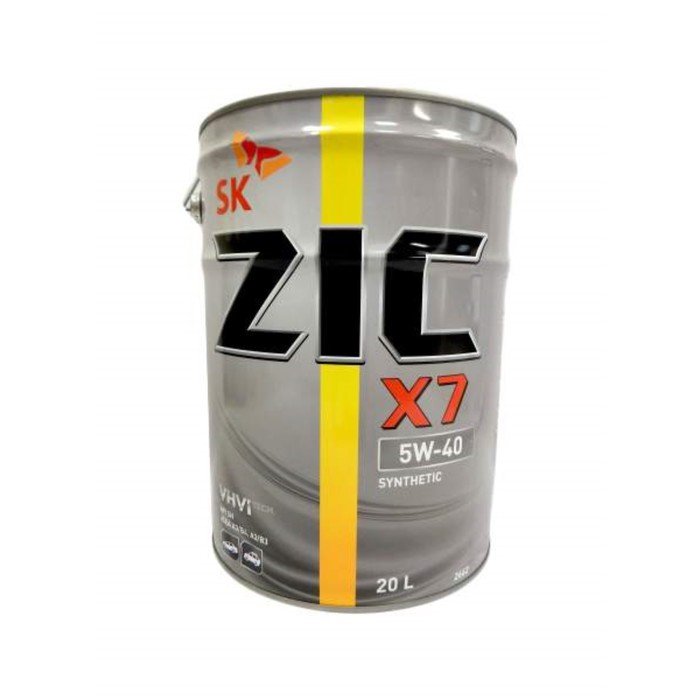 Масло моторное ZIC X7 5W-40, SN/CF, синтетическое, 20 л