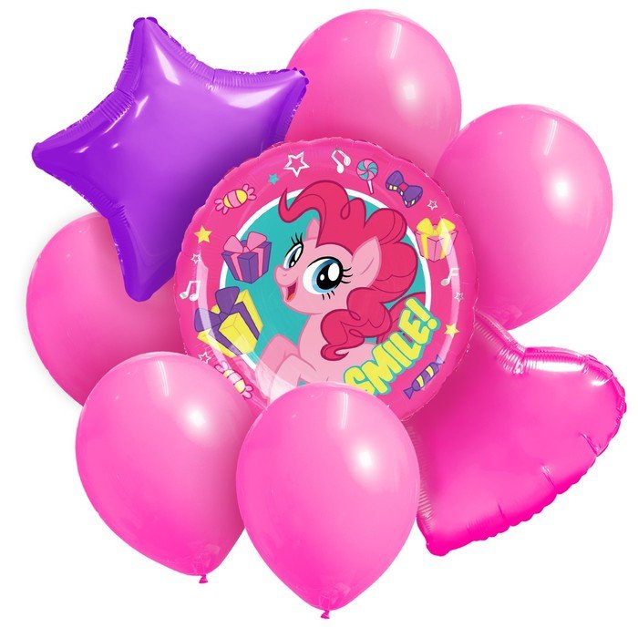 Набор воздушных шаров "С Днем Рождения", My little pony