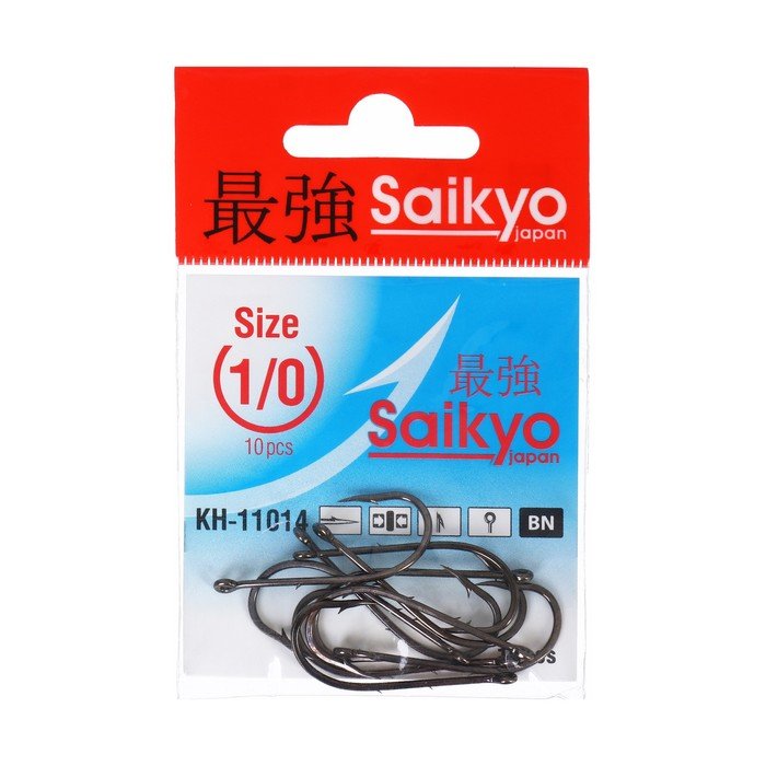Крючки Saikyo KH-11014 Bait Holder BN №1/0, 10 шт
