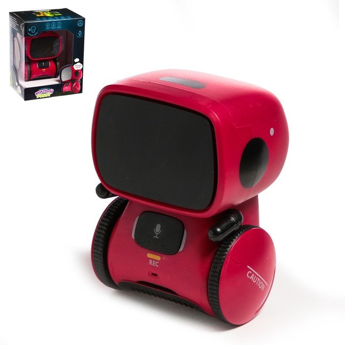 Робот интерактивный «Милый робот», световые и звуковые эффекты, русская озвучка, цвет красный