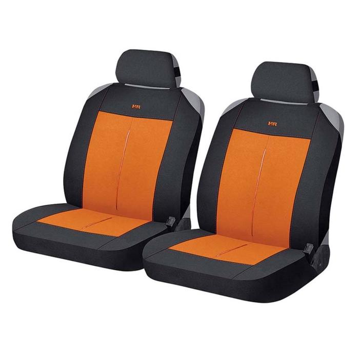 Накидки, на переднее сиденье, VERTICAL FRONT, оранжево-черный, трикотаж