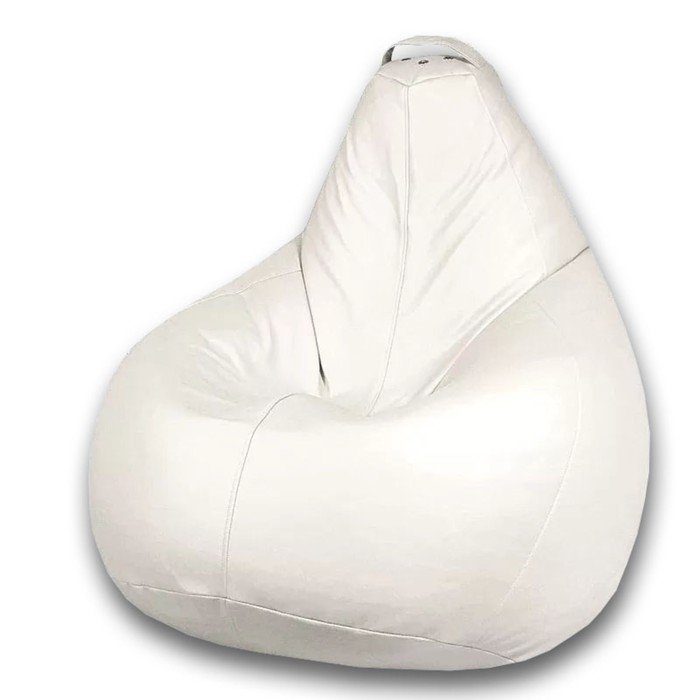 Кресло-мешок «Груша» Позитив Favorit, размер XL, диаметр 95 см, высота 125 см, искусственная кожа, цвет белый
