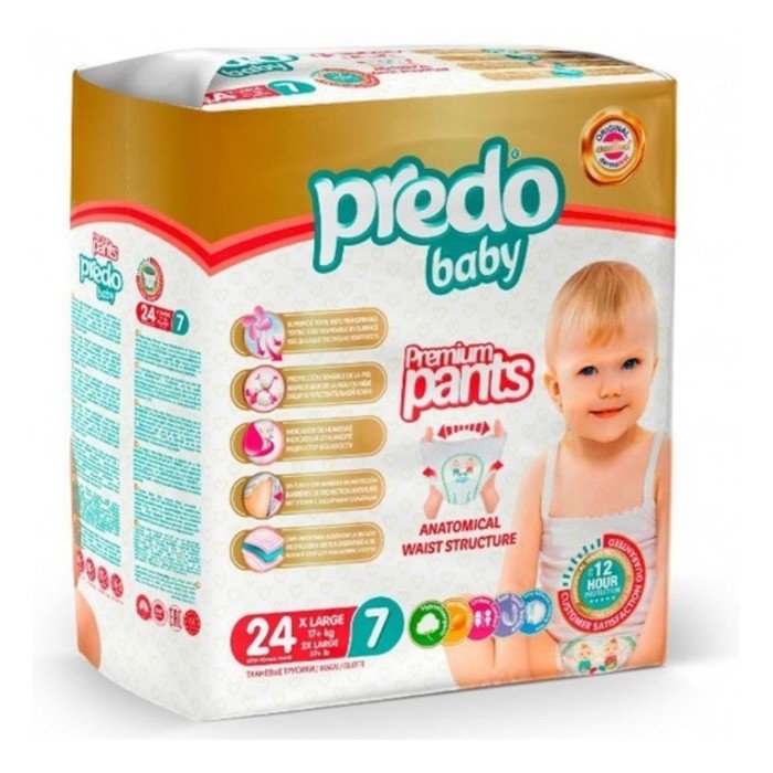 Подгузники-трусики Predo Baby Premium Pants, размер 7, 17+ кг, 24 шт