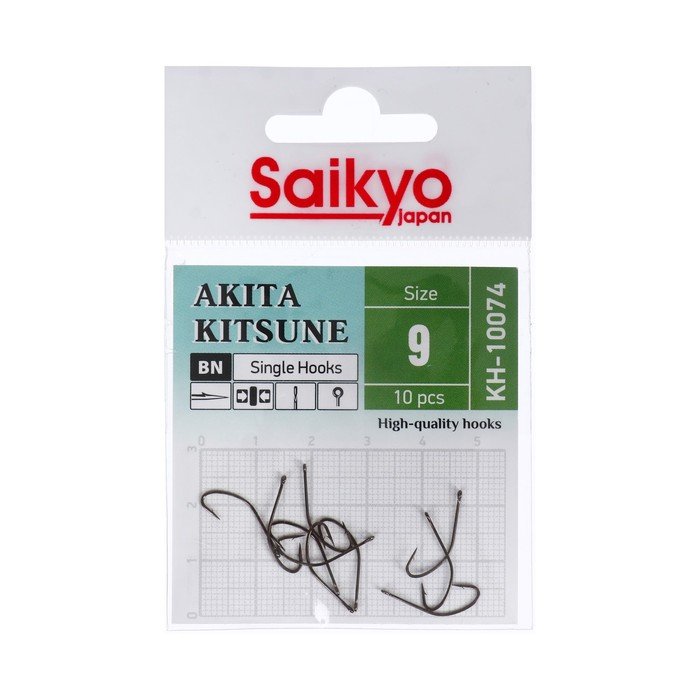 Крючки Saikyo KH-10074 BN AKITA KITSUNE № 9, 10 шт