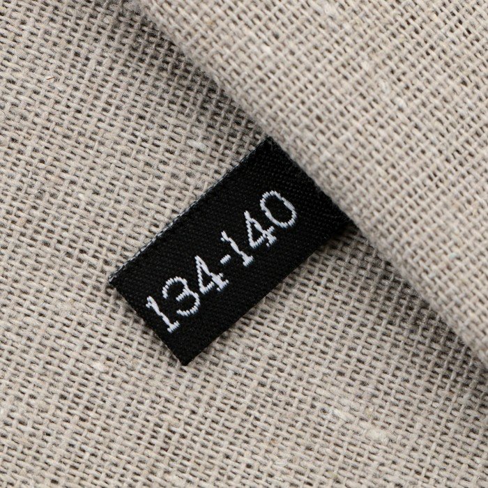 Нашивка текстильная «134-140», 5 х 1.1 см, цвет чёрный