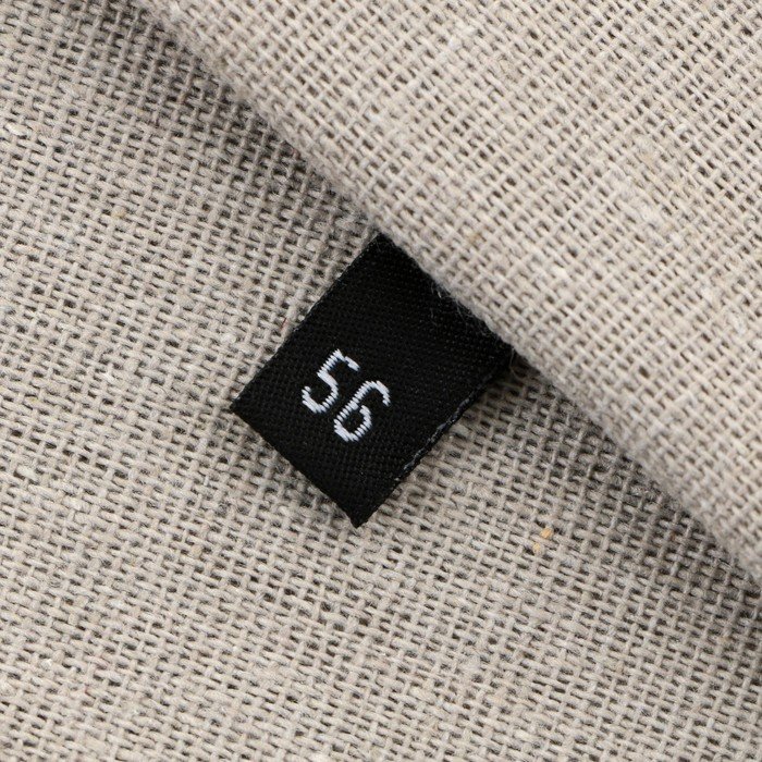 Нашивка текстильная «56», 4.6 х 1.1 см, цвет чёрный