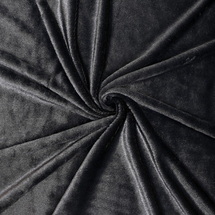 Лоскут Мех на трикотажной основе, 100*150см,цвет черный