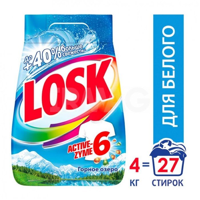 Стиральный порошок Losk «Горное озеро», 4,05 кг