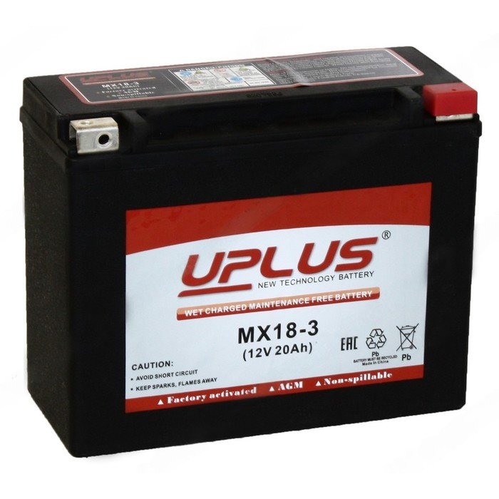 Аккумуляторная батарея UPLUS Power Sport 20 Ач, обратная полярность