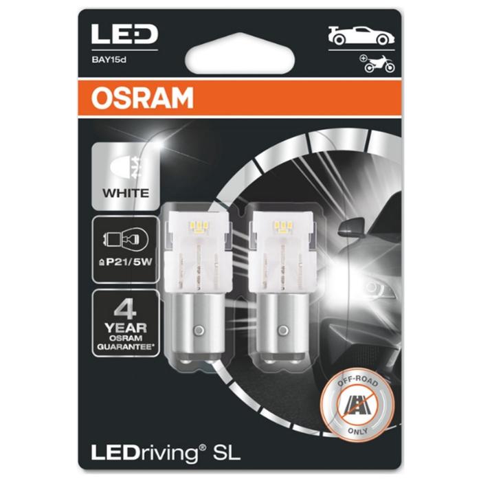 Лампа Osram P21/5W 12 В, LED 1.3/0.4W Amber LEDriving SL, блистер 2 шт, 7528DYP-02B