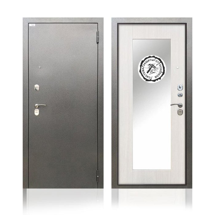 Сейф-дверь «Берлога Тринити Милли», 970 × 2060 левая, цвет ясень белый