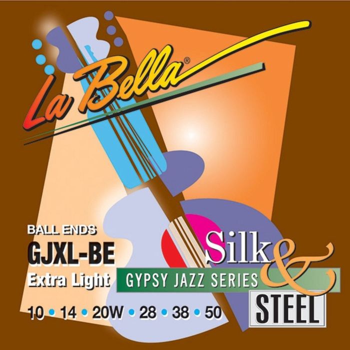 Струны для акустической гитары La Bella GJXL-BE Gypsy Jazz Extra Light, 10-50