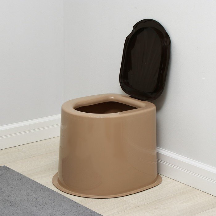Туалет дачный, h = 38 см, без дна, с отверстиями для крепления к полу, бежевый