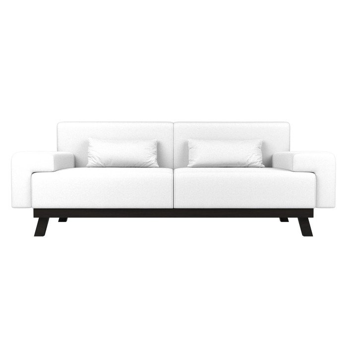 Прямой диван «Мюнхен», экокожа, цвет белый
