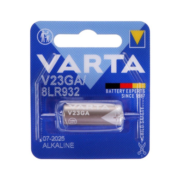 Батарейка алкалиновая Varta, LR23 (MN21, A23) - 1BL, 12В, блистер, 1 шт.
