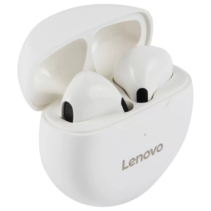 Наушники беспроводные Lenovo HT38, TWS, вкладыши, микрофон, BT 5.0, 250 мАч, белые