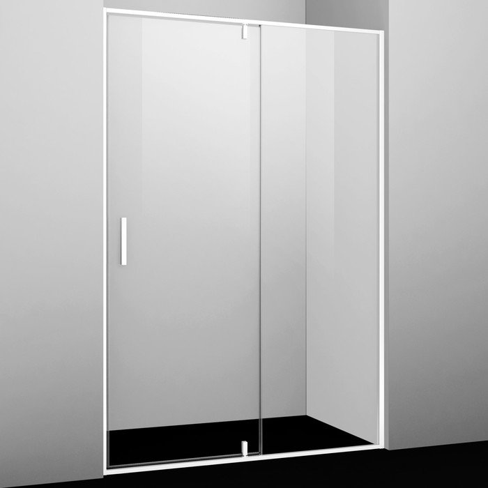 Душевая дверь WasserKRAFT Neime 19P04, 900x2000 мм, прозрачная, распашная, белый