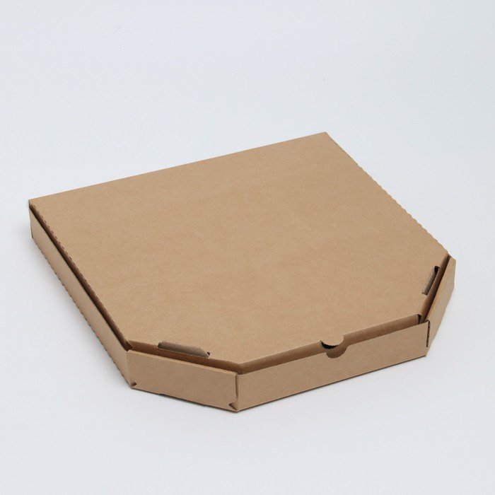 Коробка для пиццы, бурая, 32 х 32 х 4 см