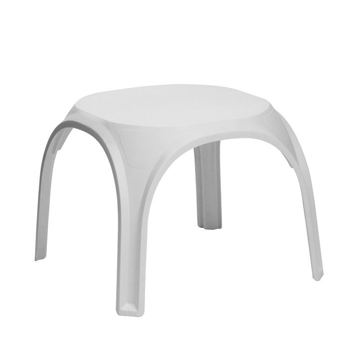 Стол для шезлонга "ПластМебель" белый, 62 х 62 х 49 см