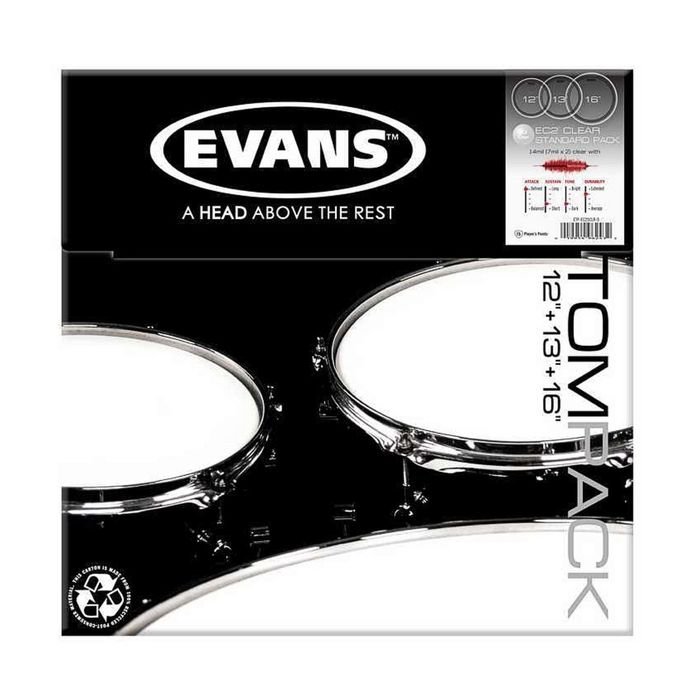 Набор пластика Evans ETP-EC2SCLR-S EC2 Clear Standard для том барабана 12"/13"/16"