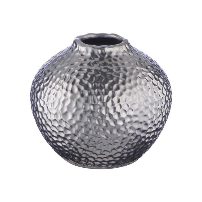 Декоративная ваза «Этно», 150×150×130 мм, цвет серебряный