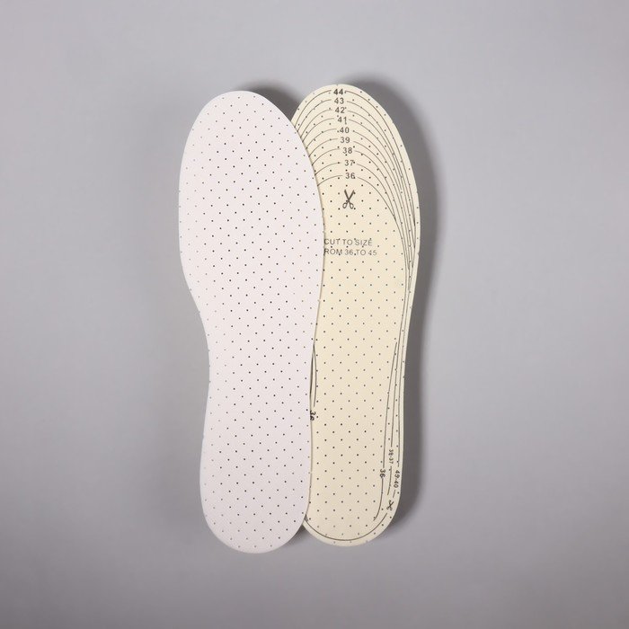 Стельки для обуви, универсальные, двухслойные, дышащие, 36-45 р-р, пара, цвет белый