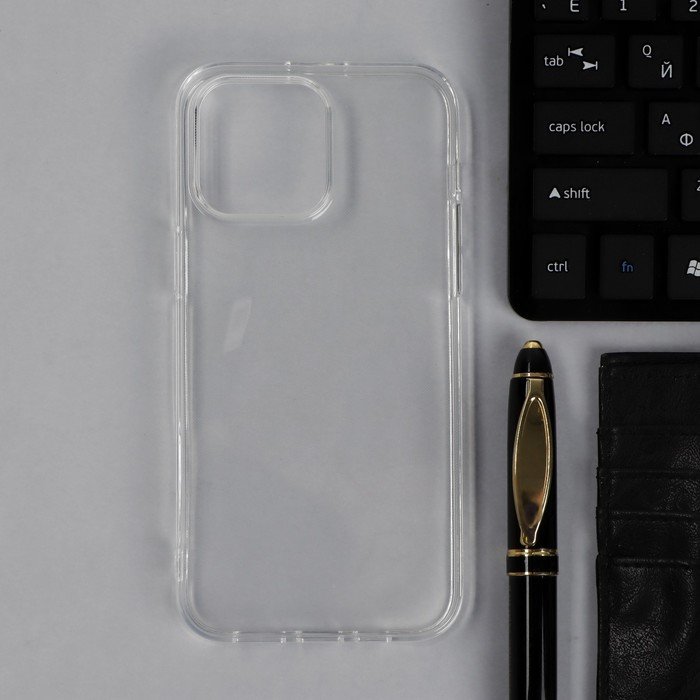 Чехол Krutoff, для iPhone 14 Pro Max, силиконовый, прозрачный