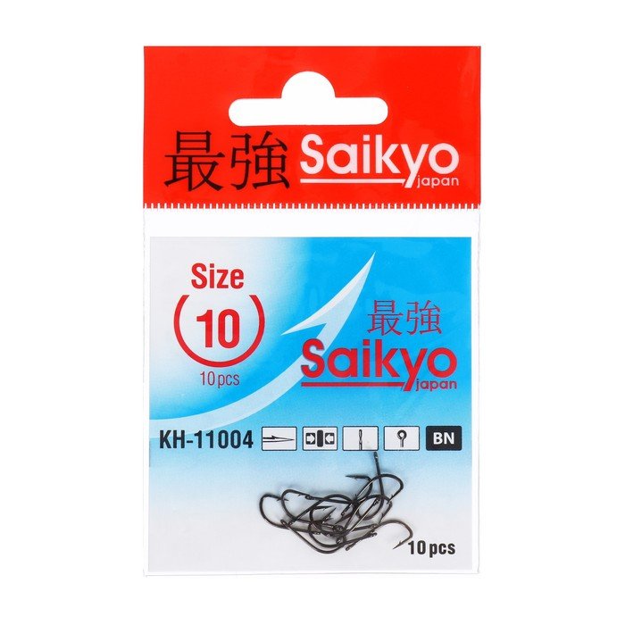 Крючки Saikyo KH-11004 Crystal BN № 10, 10 шт