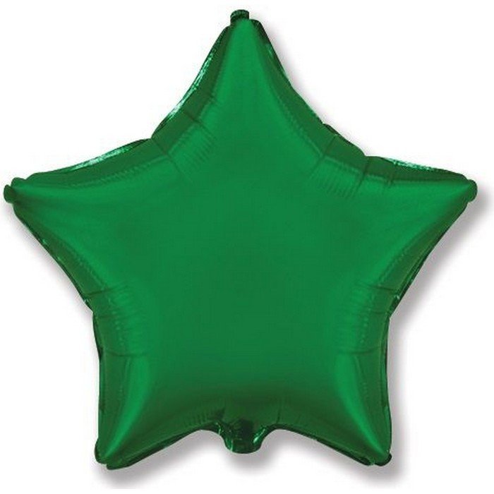 Шар фольгированный 18" «Зелёный», звезда
