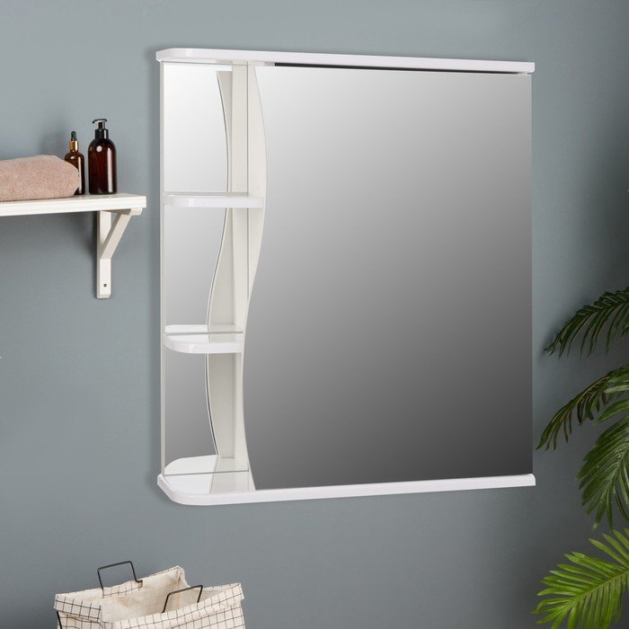 Зеркало-шкаф для ванной комнаты "Тура 6001", 60 х 15,4 х 83,2 см