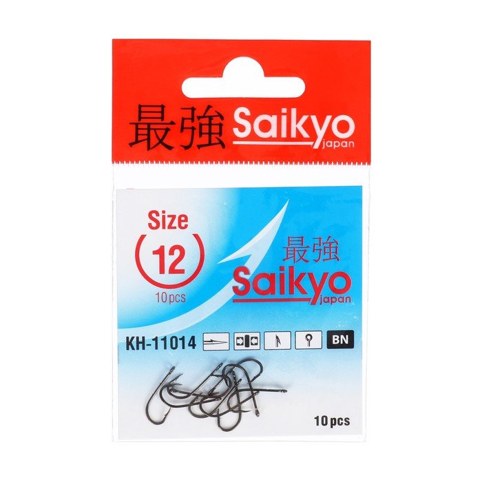 Крючки Saikyo KH-11014 Bait Holder BN №12, 10 шт