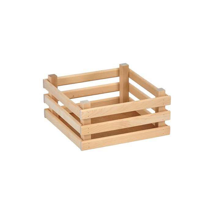 Ящик деревянный для хранения Polini Home Boxy, цвет натуральный, 25х25х12 см