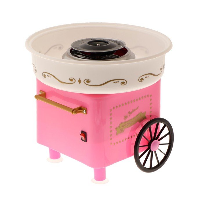 Аппарат для приготовления сладкой ваты Luazon LCC-02, 500 Вт, розовый